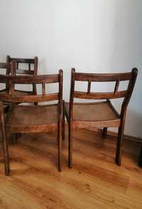 Krzesła dębowe Vintage masywne , solidne komplet - 4szt