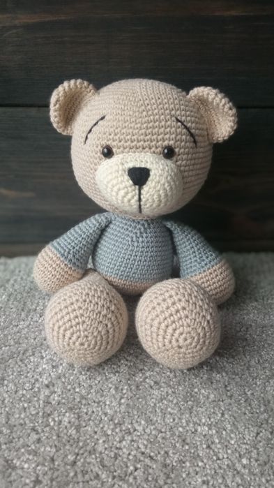 Szydełkowy Miś przytulanka