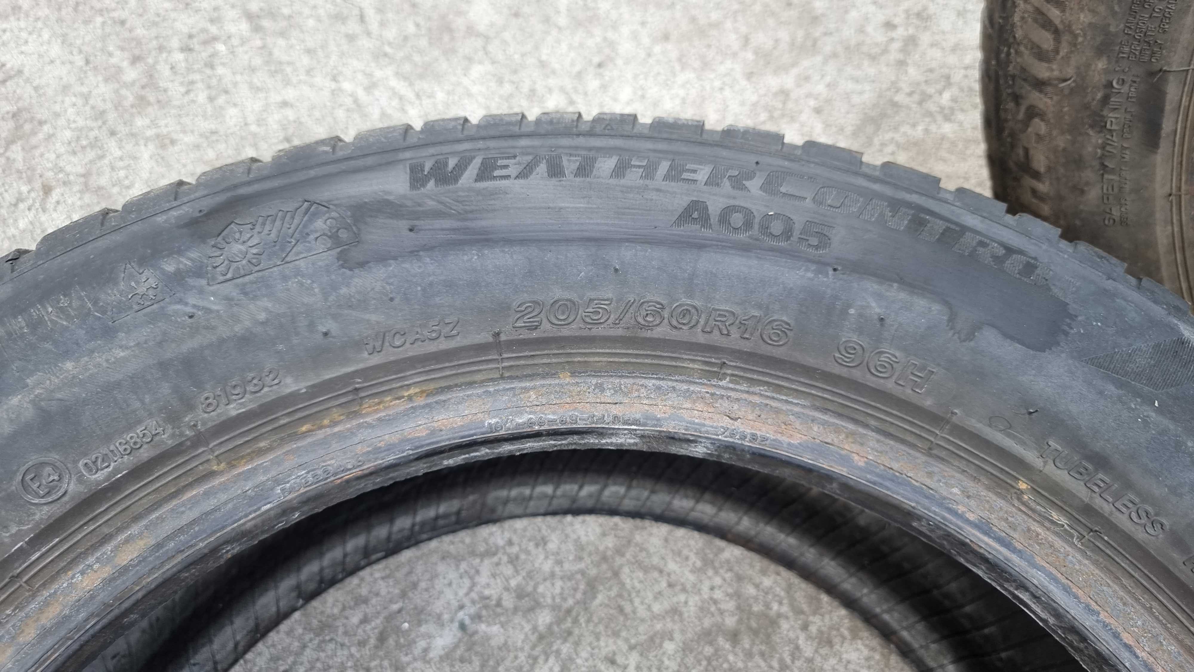 Opony 2 szt. 205/60/16 2020 r. Bridgestone Weather Control A005 5,2 mm