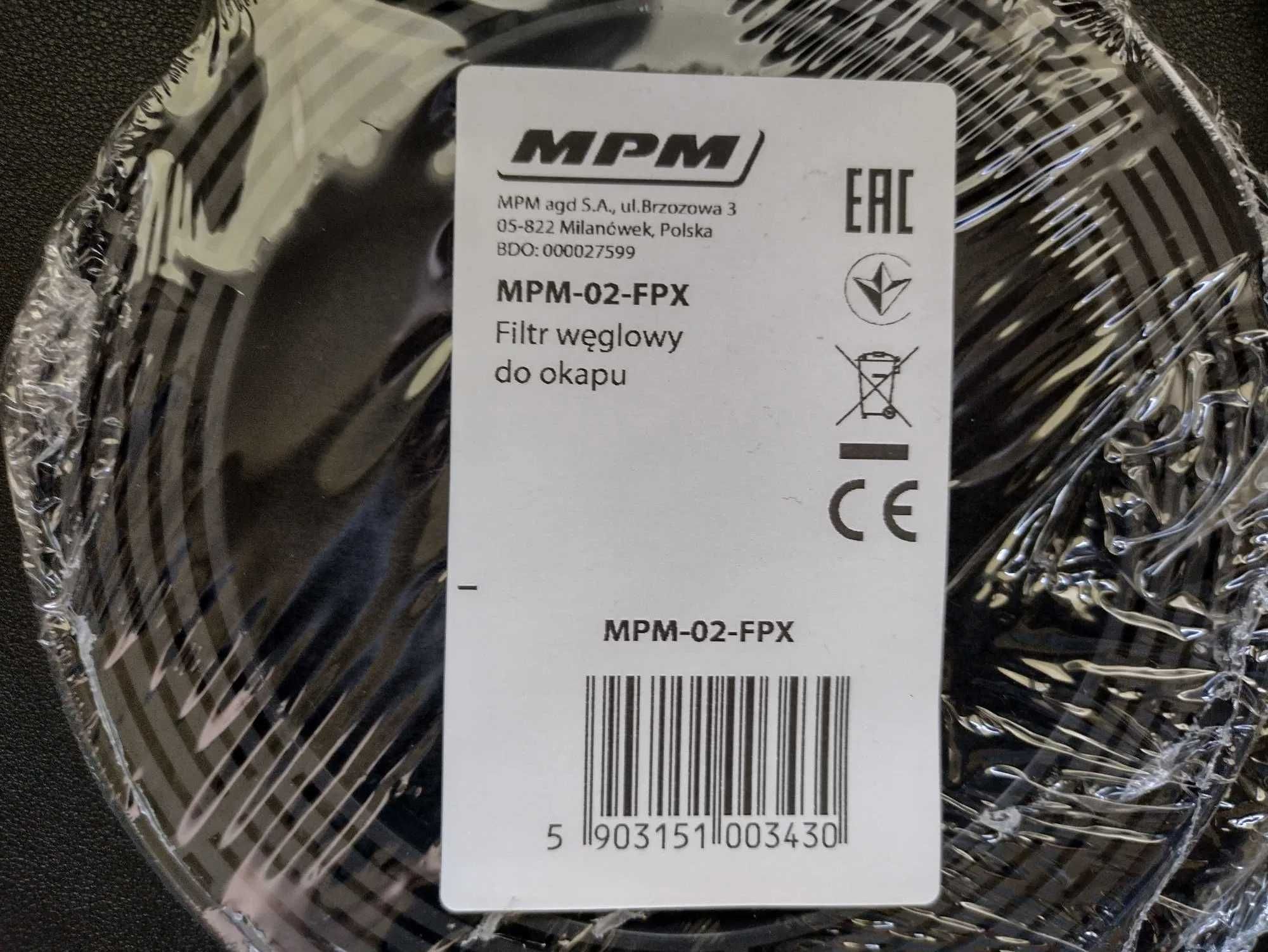 Komplet 3 filtrów węglowych MPM 02-FPX do okapów