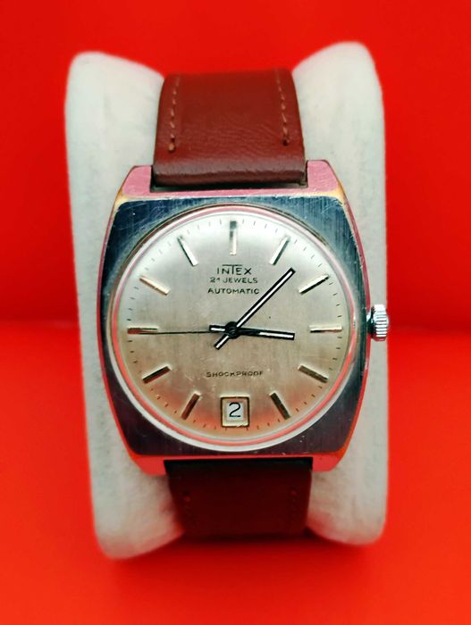 INTEX z dolnym datownikiem duży męski zegarek automatyczny