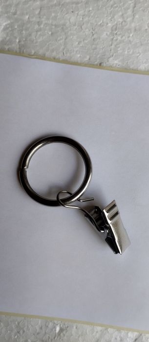 Żabki do firan z kółkiem 25mm, stal nierdzewna