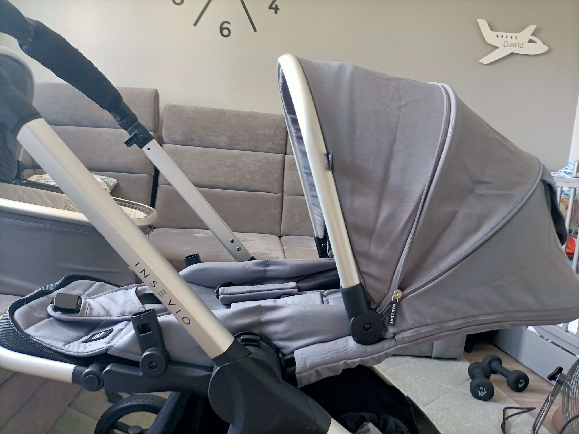 INSEVIO DOLPHIN wózek 2w 1 plus adaptery, śpiworek, zawieszka itp.
