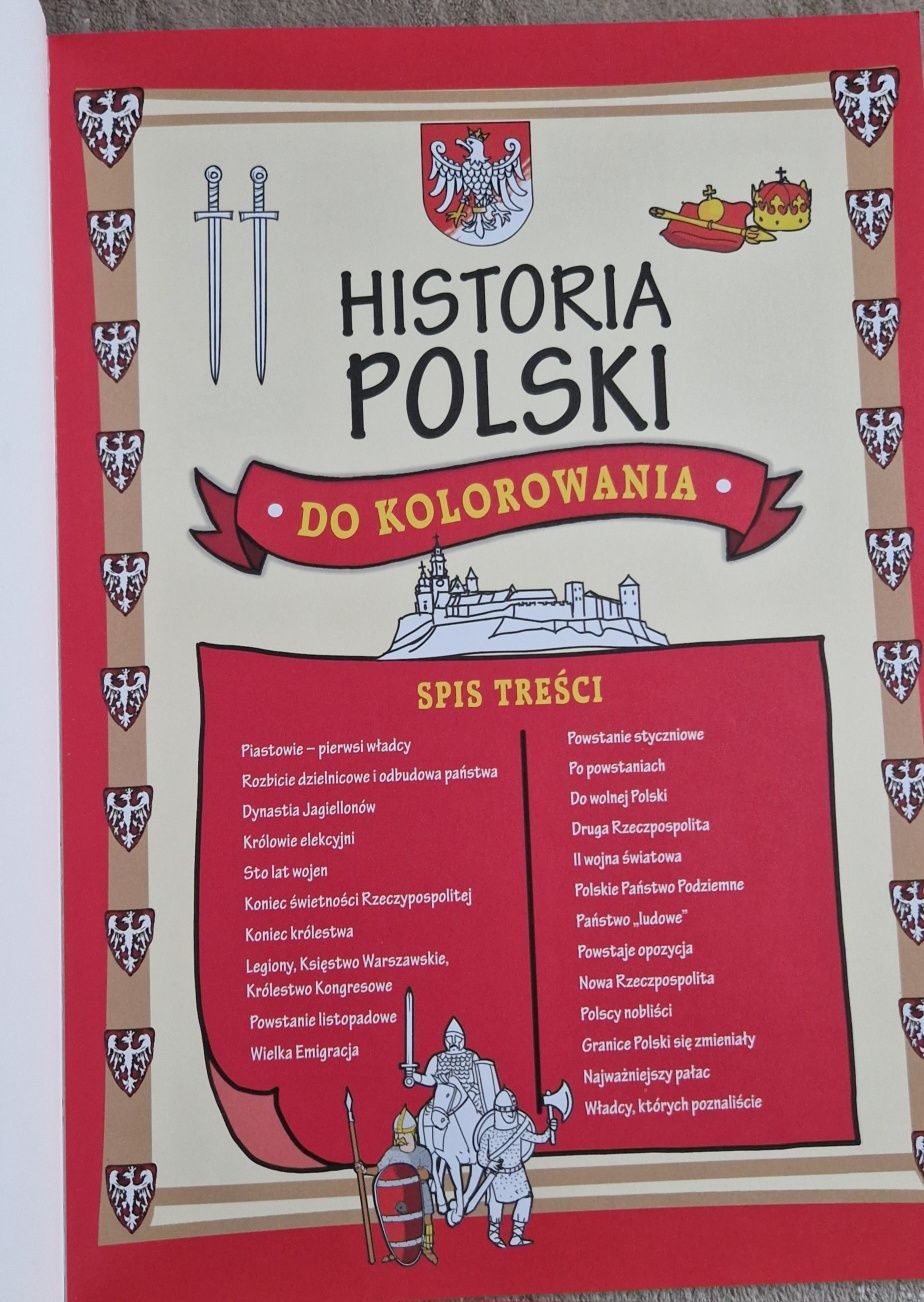 Historia Polski - nowa książka edukacyjna z kolorowankami