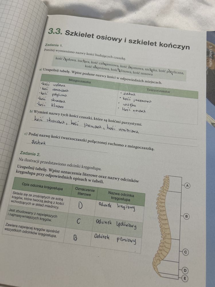 Wypełnione karty pracy ucznia biologia na czasie 2