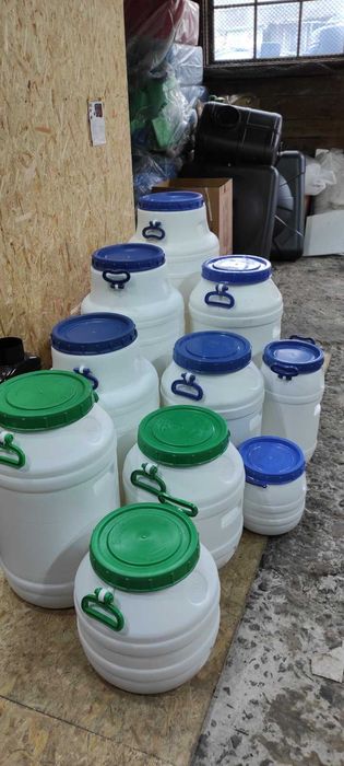Бідон пластиковий харчовий  10, 20, 35, 45, 55, 65, 75, 80, 100, 120 л