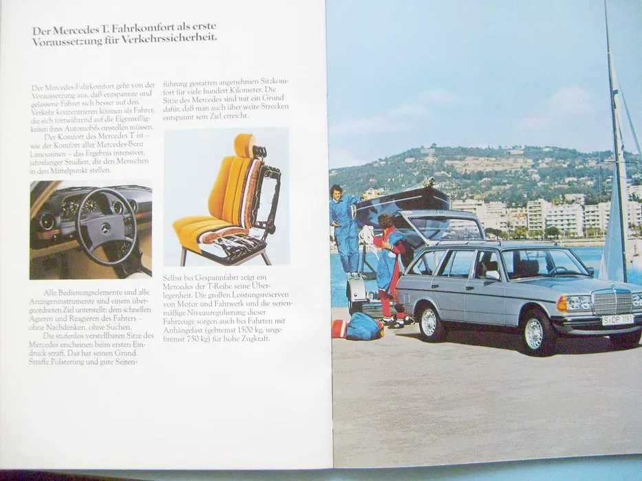 Mercedes W123 T-Modell / kombi S123 / 1980 prospekt 64 str., stan BDB-