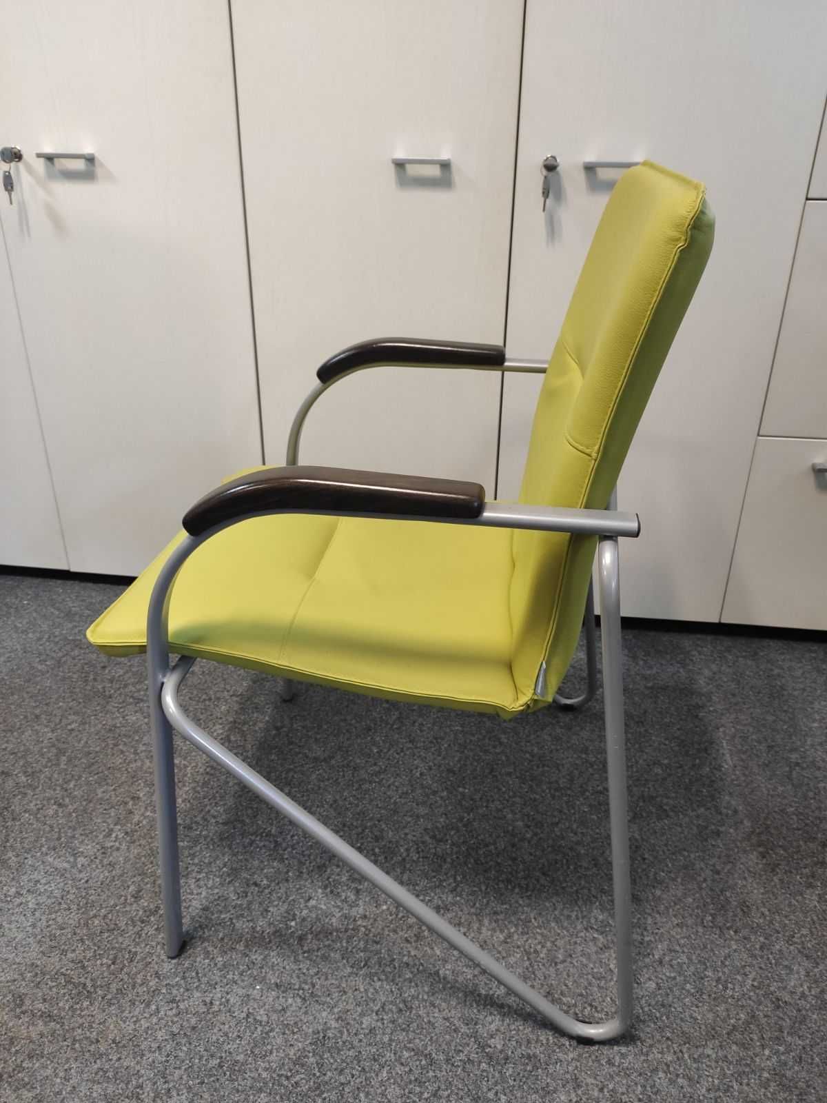 Limonkowe krzesło konferencyjne 11 szt.