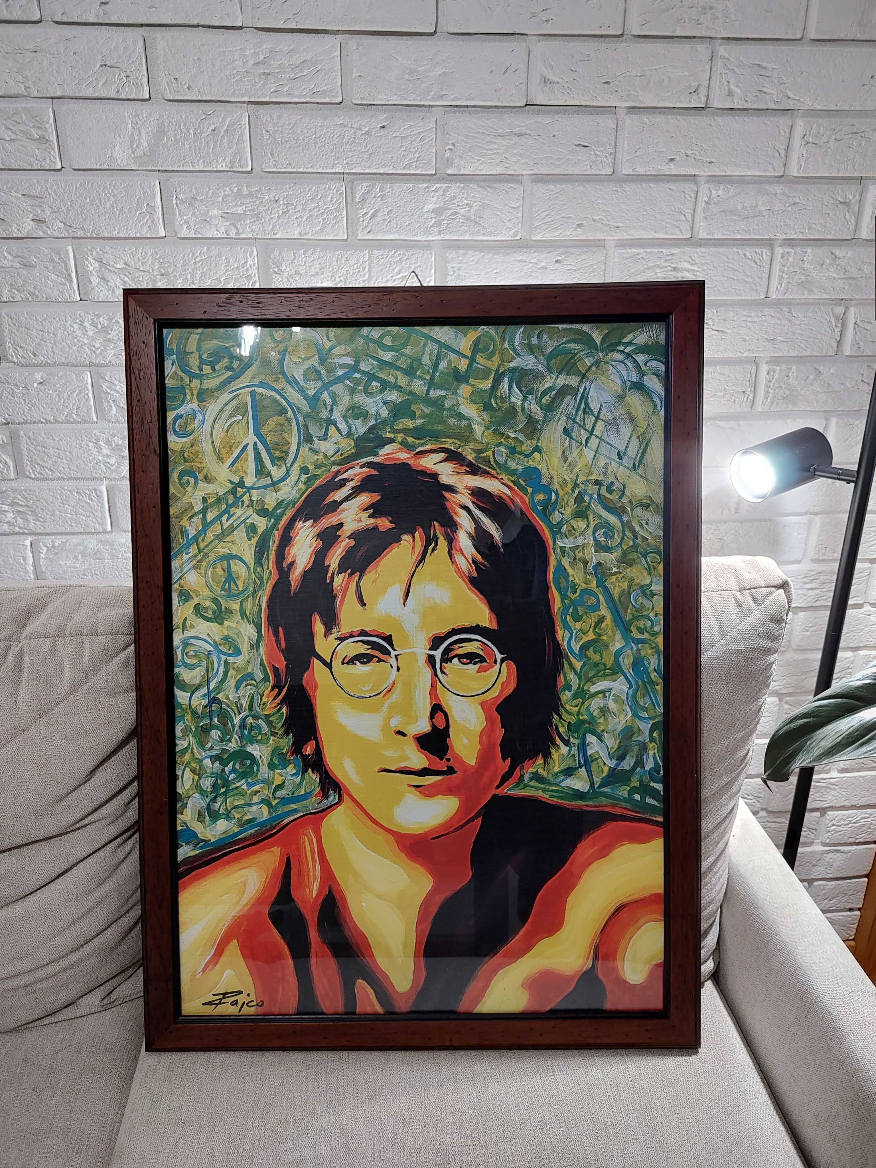 Plakat obraz John Lennon The Beatles w ramie