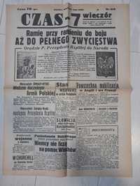 Gazeta 7wieczór 1 września 1939 stan 5+