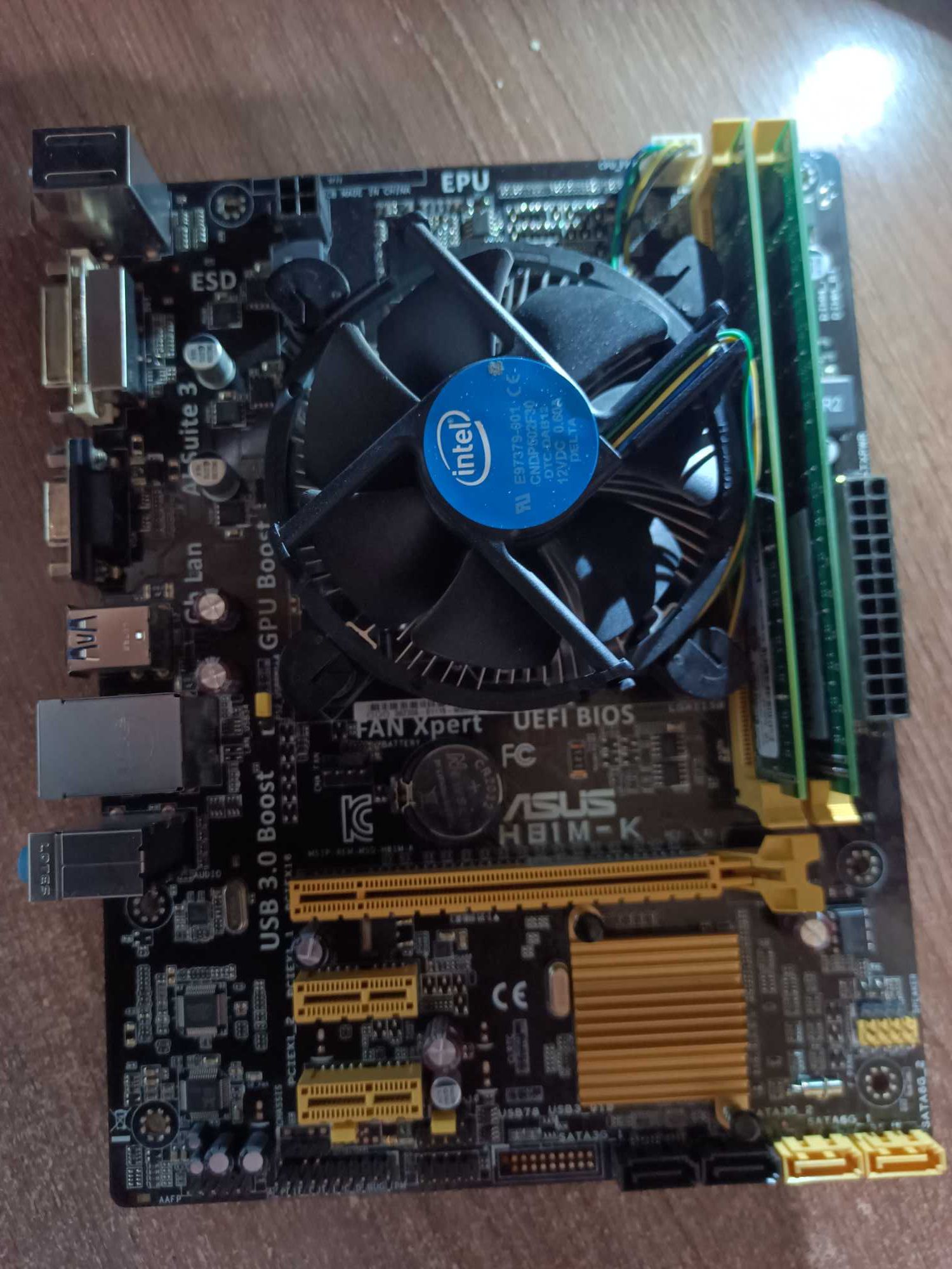 Материнская плата Asus H81M-K + i3-4170 3.70GHz + 8гб 4*2 ОЗУ