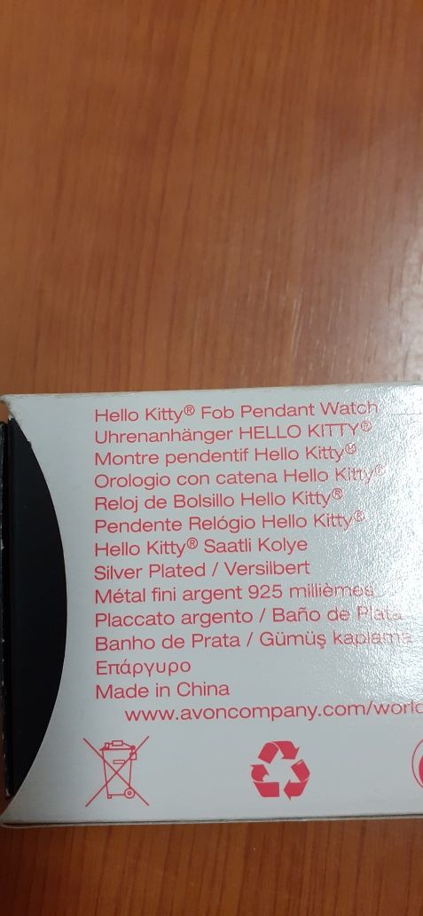 Relógio colar hello kitty