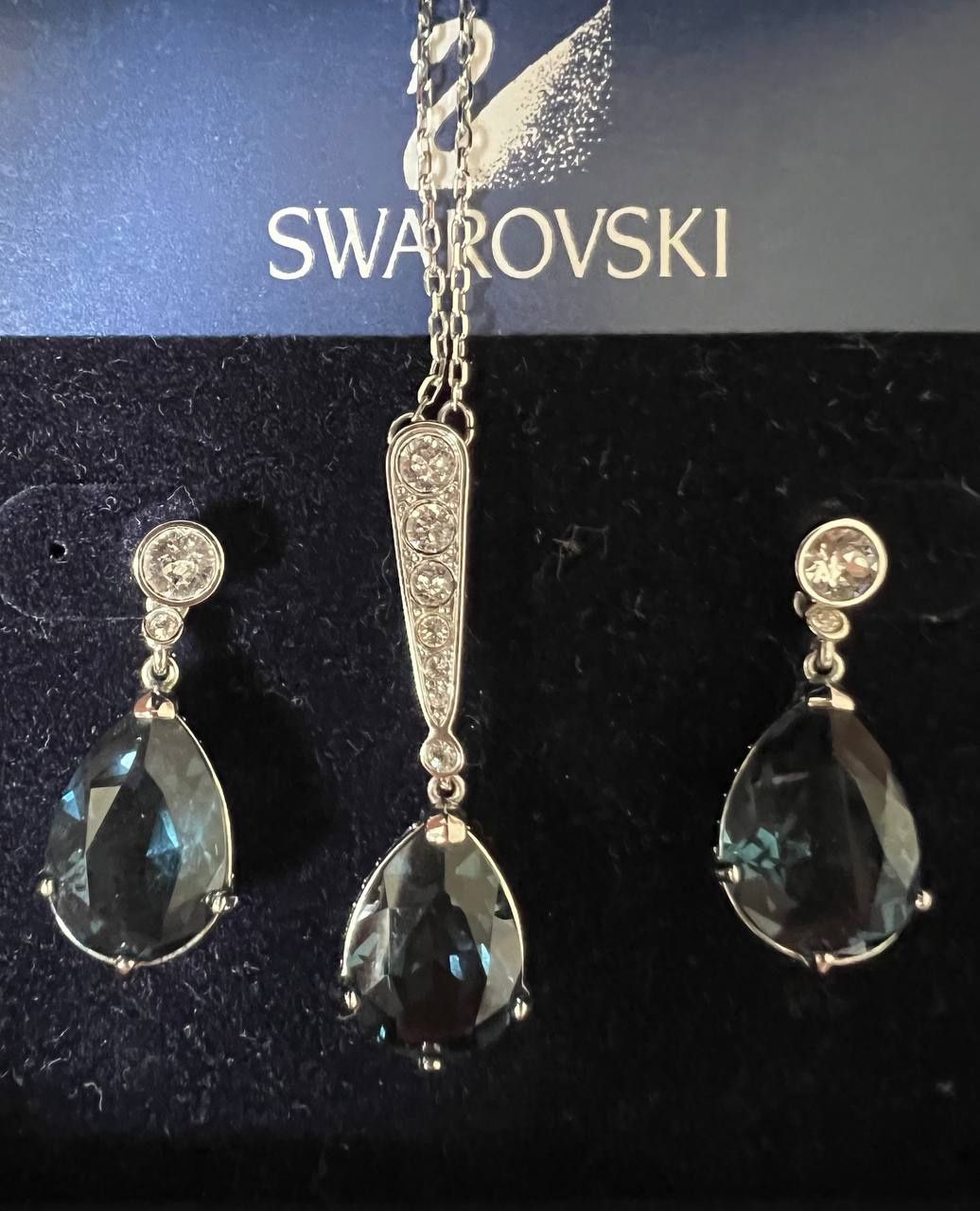 Серьги,чокер,браслет Swarovski,оригинал,новое!