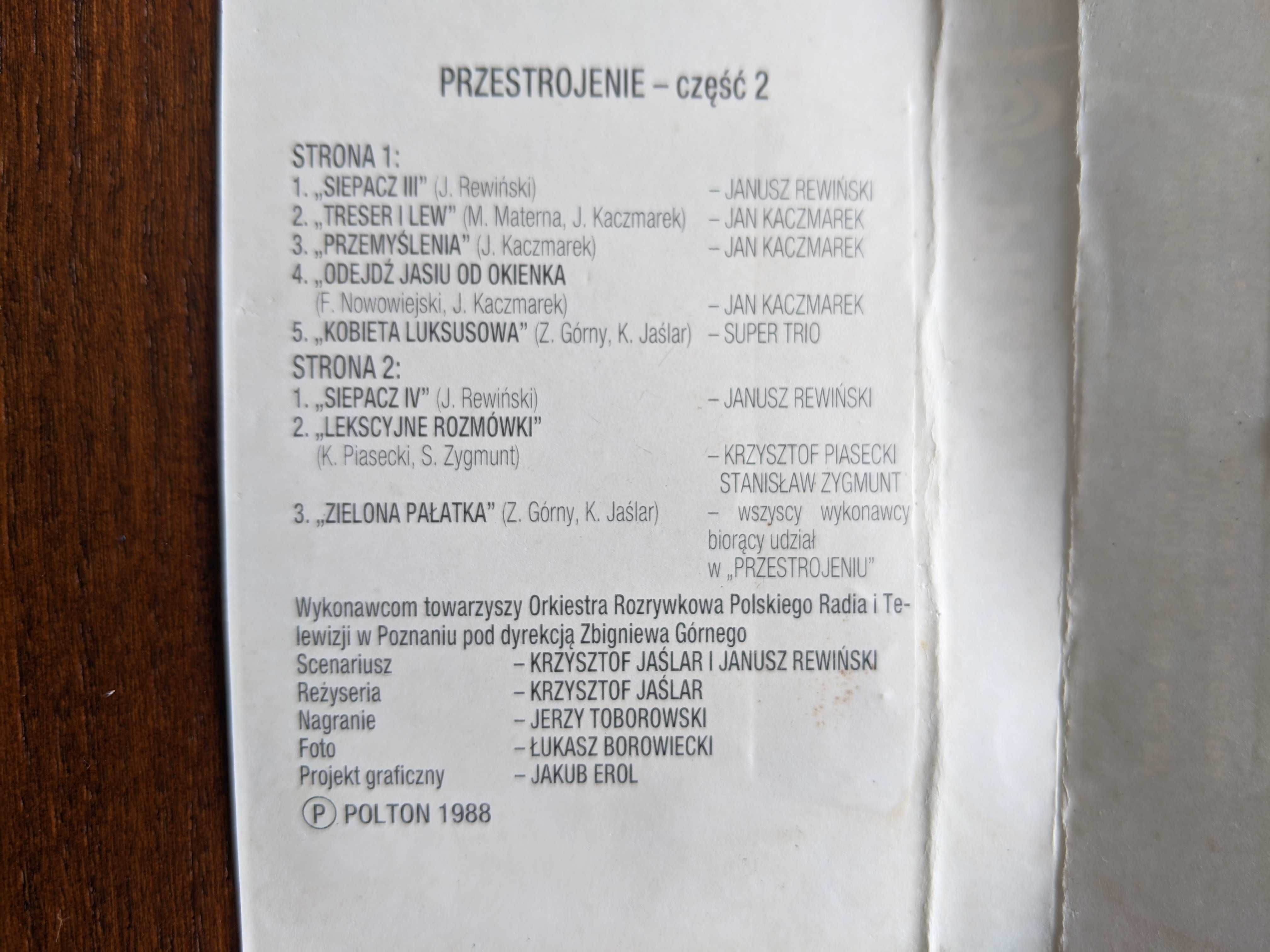 Kaseta magnetofonowa - Janusz Rewiński - Przestrojenie - Polton 1988r
