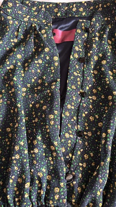 Шифонова сукня зелена принт квіти