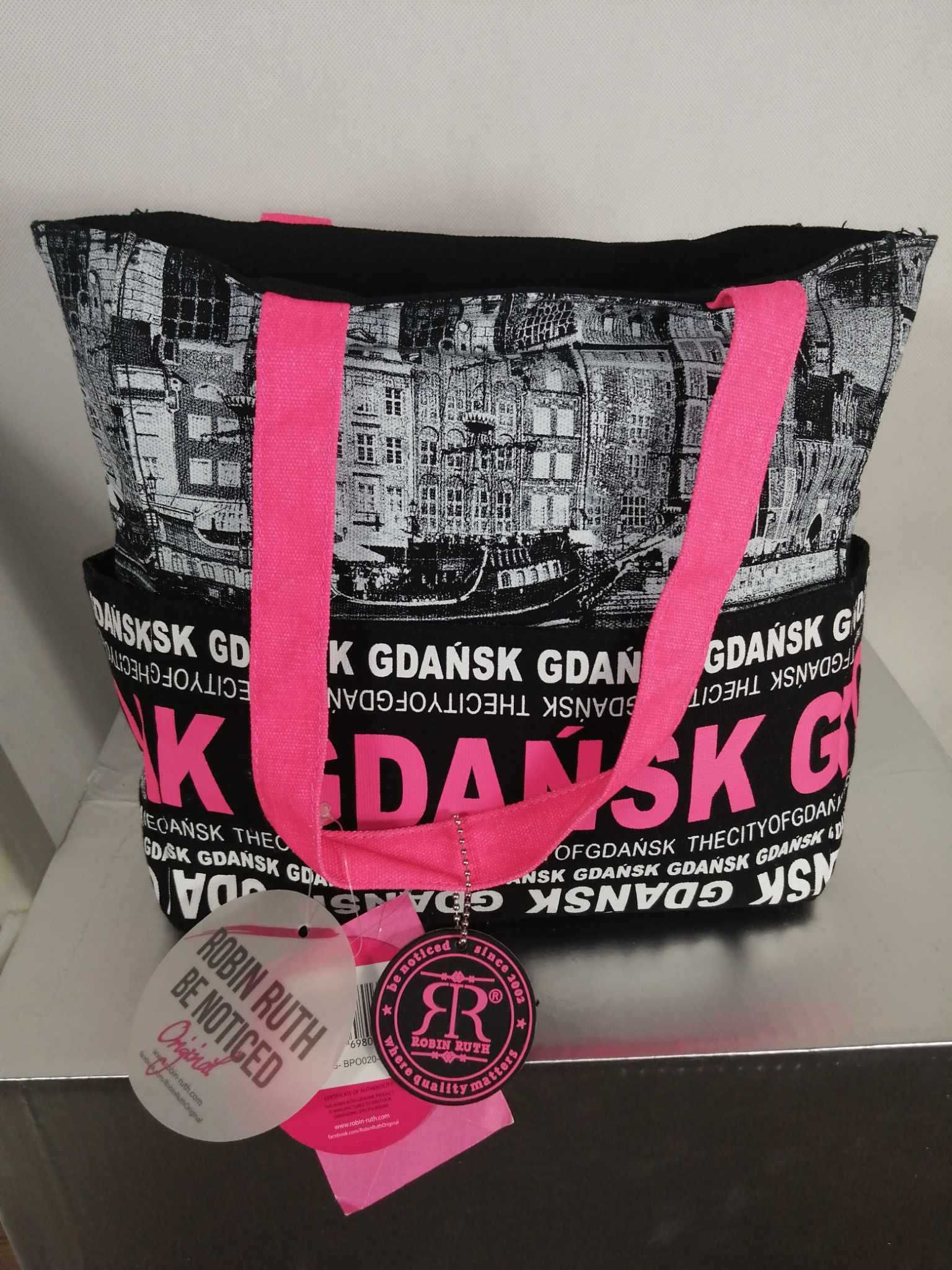 ROBIN RUTH GDAŃSK Nowa Torebka Damska Oryginalna Bawełna 100%