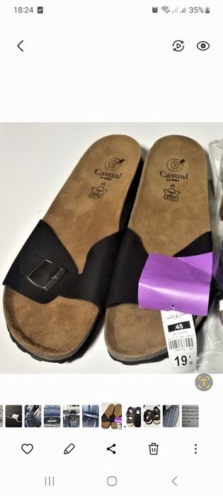 Chinelos novos pele n 45