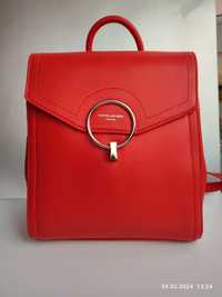 Цікавий червоний рюкзак David Jones. Новий. Суперова Якість.Пу кожа.