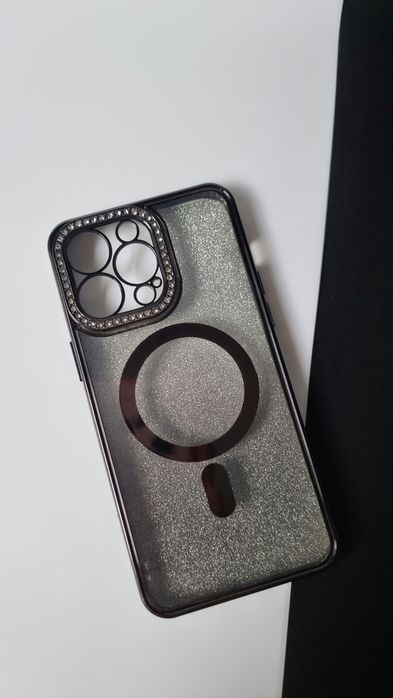 Etui do iPhone 14 Pro Max 5G, plecki błyszczę 2w1 Smukły case z diamen