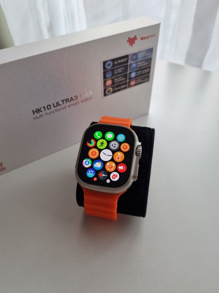 Smartwatch HK10 Ultra 3 Max srebrna koperta