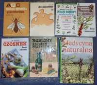 pszczelarstwo  medycyna naturalna i inne, zestaw książek x7 sztuk