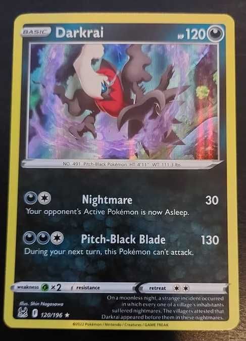 Darkrai 120/196 Holo Rara Sword & Shield Lost Origin Pokemon