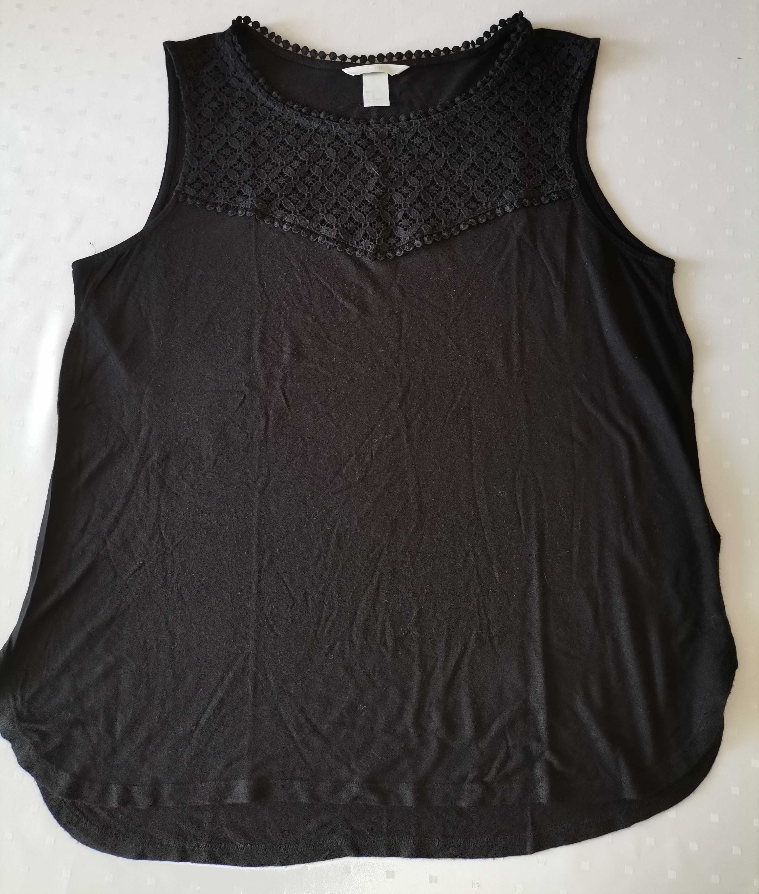 Czarny top H&M rozmiar L