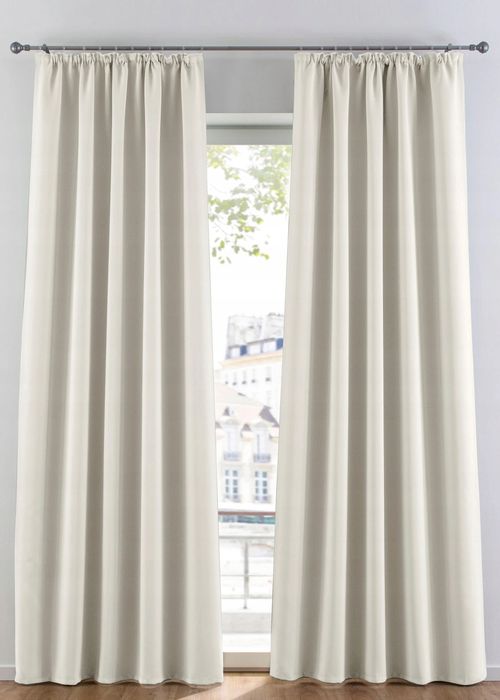 B.P.C zasłona w kolorze piaskowym termiczna 1 szt r.245/130