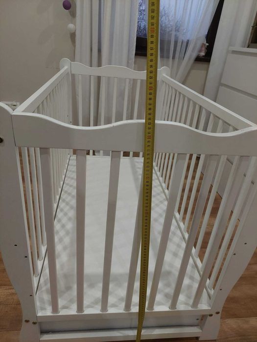 Łóżeczko dla dziecka JULIA 3 w 1 drewniane + łóżeczko turystyczne