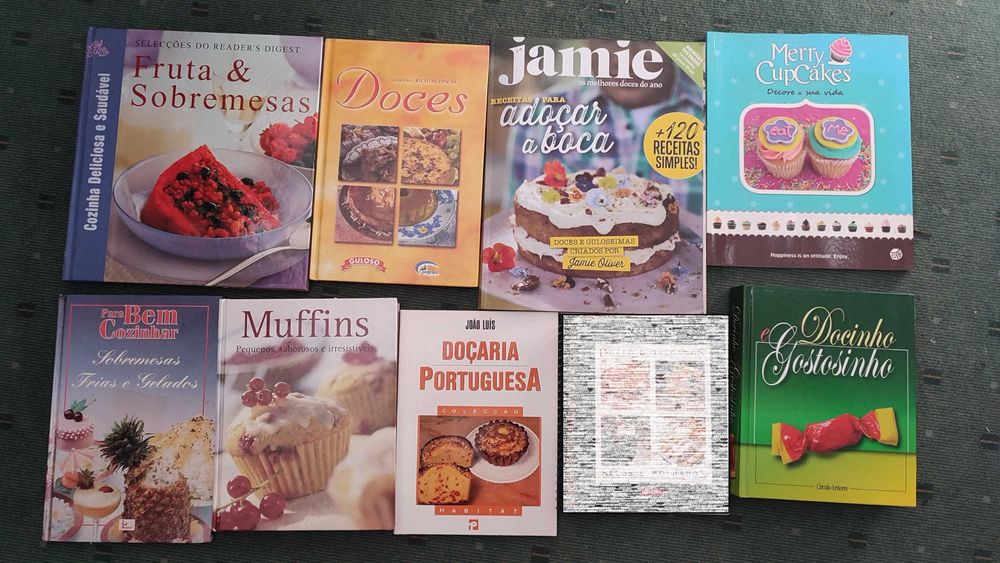 8 Livros Culinária Sobremesas e Doçaria