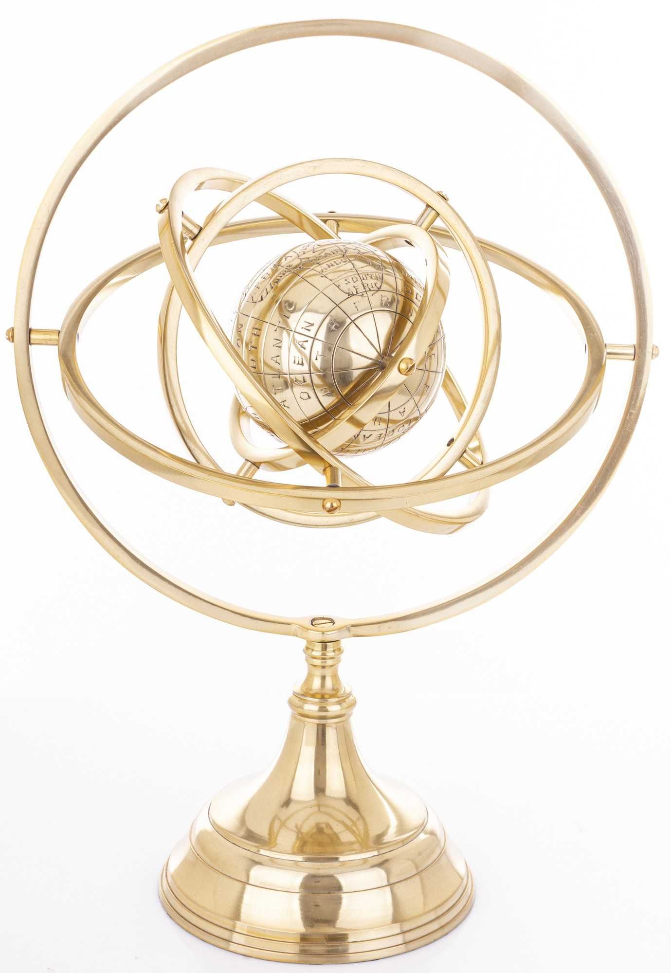 Złote metalowe astrolabium na biurko dekoracja gabinetu salonu 168074