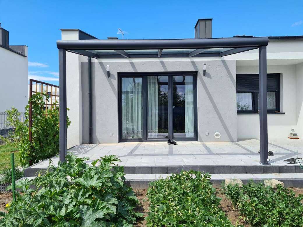 Zadaszenie  tarasu poliwęglan 3x4 konstrukcja  z aluminium