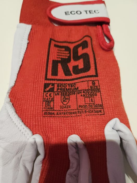 Rękawice skórzane na rzep RS ECO TEC r.9 50 par