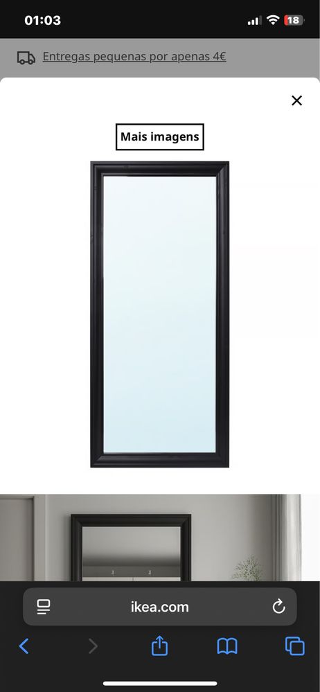 Espelho ikea usado como novo