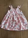 Vestido com flores brancas PETIT BATEAU_como novo