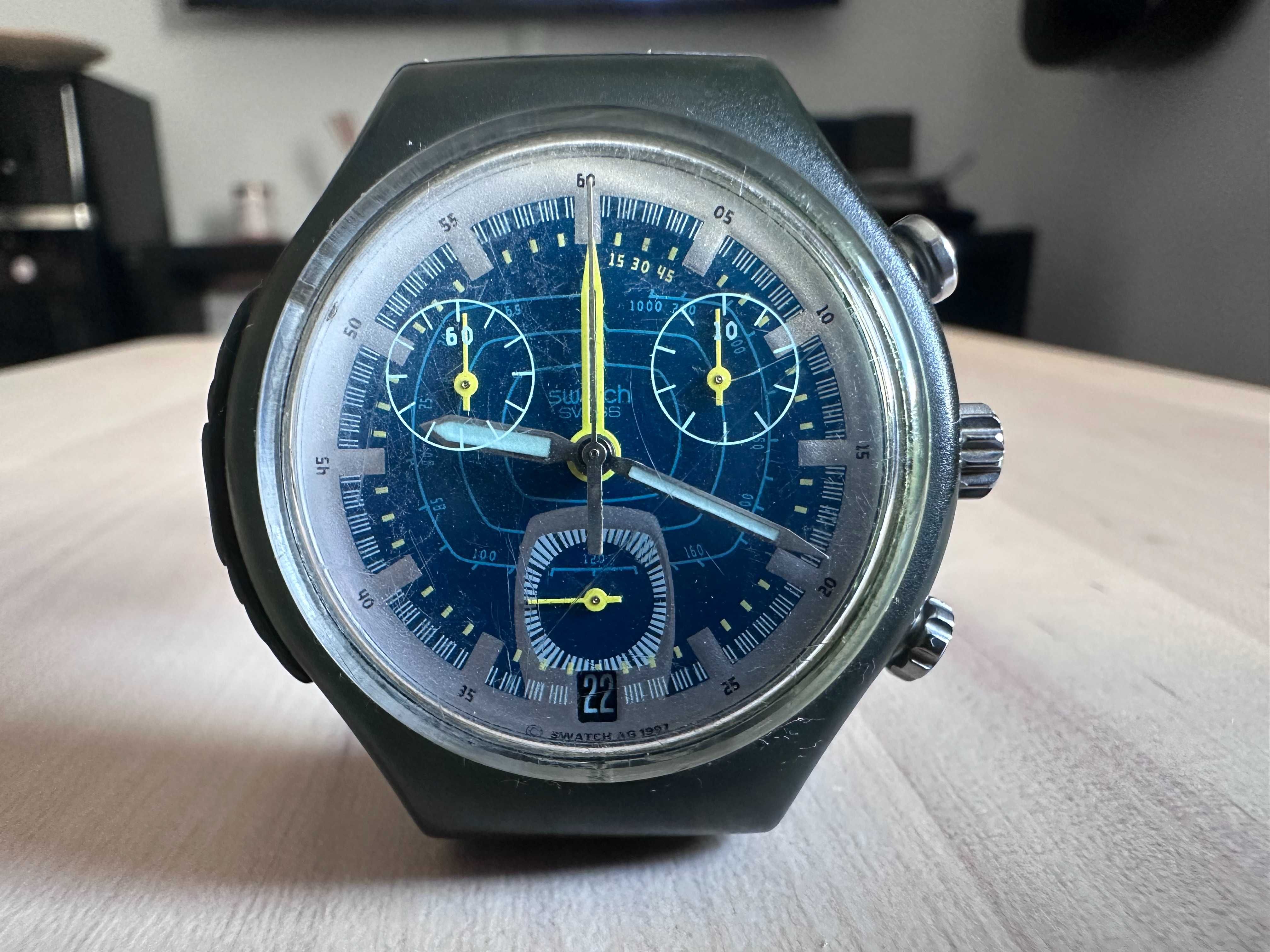 Relógio Swatch Decibel Alarm Chrono de 1998 **Raro**