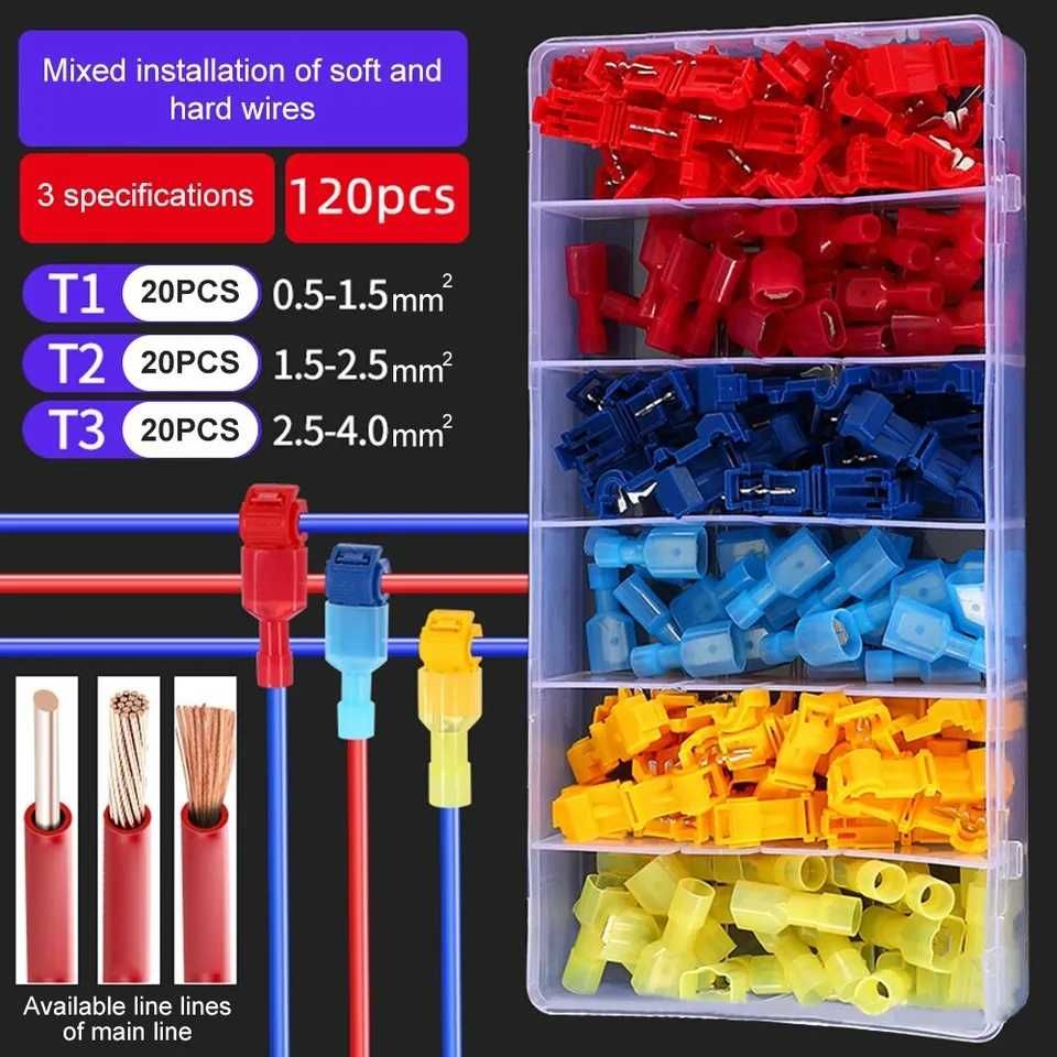 Набір клем обтискних  для швидкого монтажу 120 шт(60компл)
