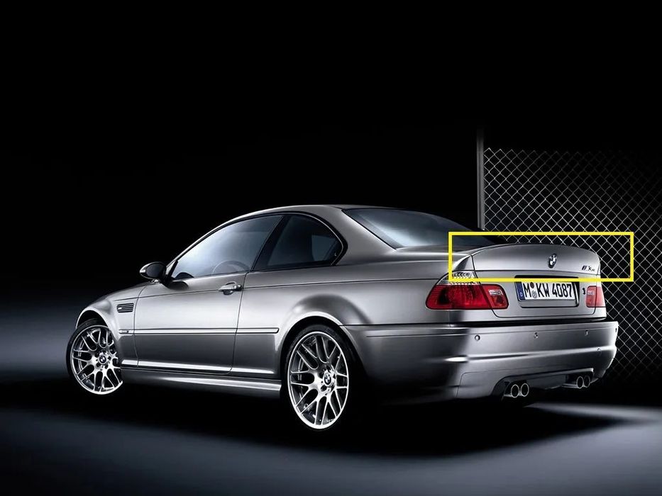 BMW 3 E46 COUPE CSL SPOILER NA KLAPE PODKŁAD