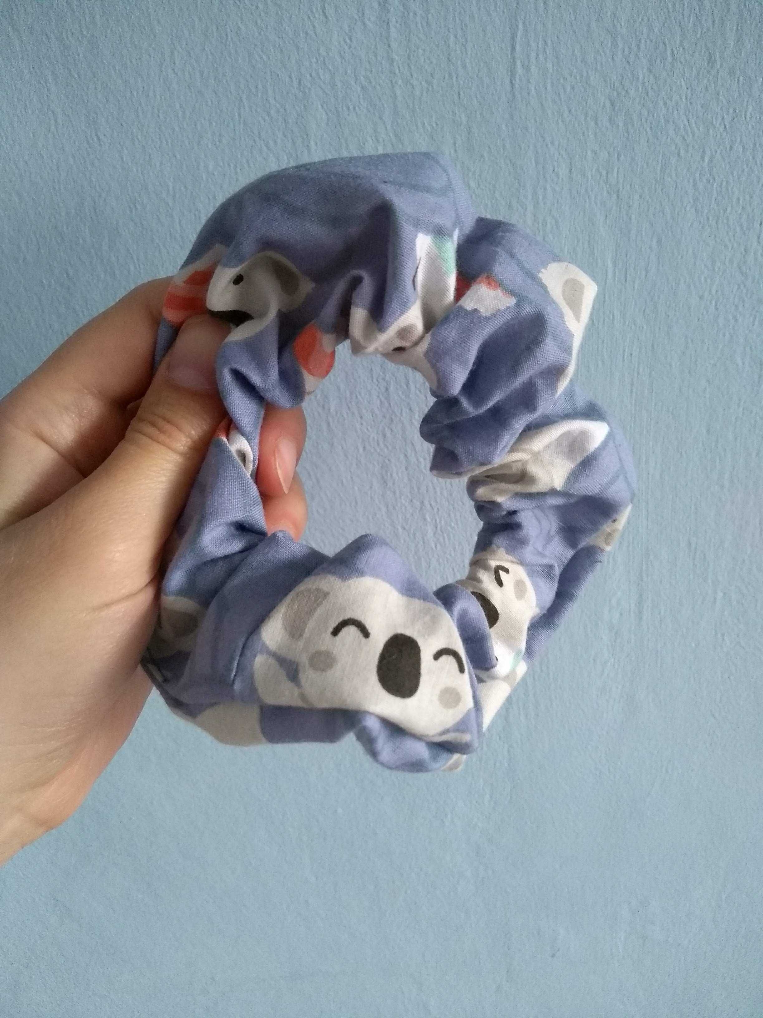 Zestaw scrunchie 4 szt piąta gratis! Różne wzory, handmade NOWE