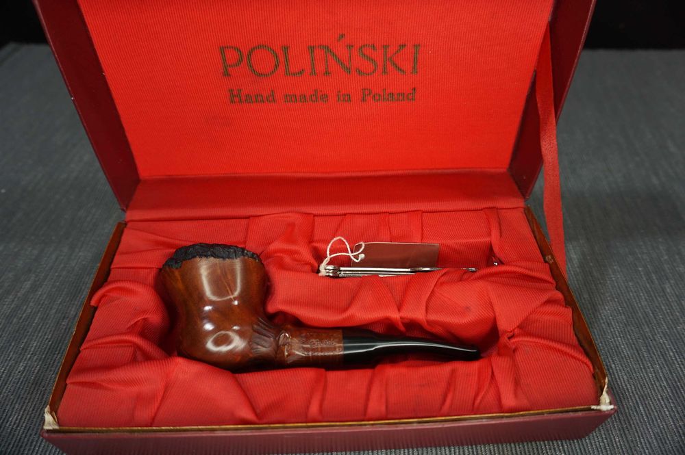 Conj. Cachimbo « fleuron » T.POLINSKI, hand made, em urze (Polonha)