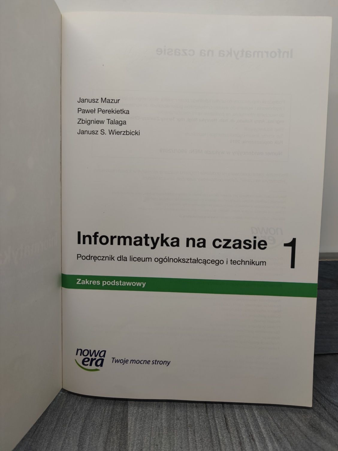 Informatyka na czasie 1 liceum/technikum podstawa
