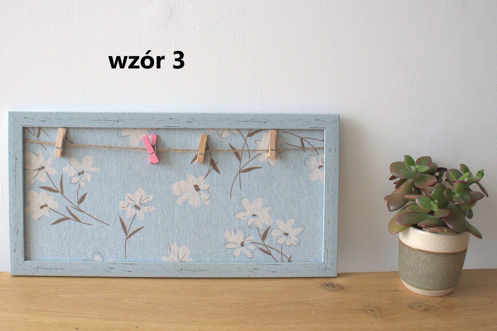 Ramka na zdjęcia z klamerkami 20x40 cm - wzór do wyboru