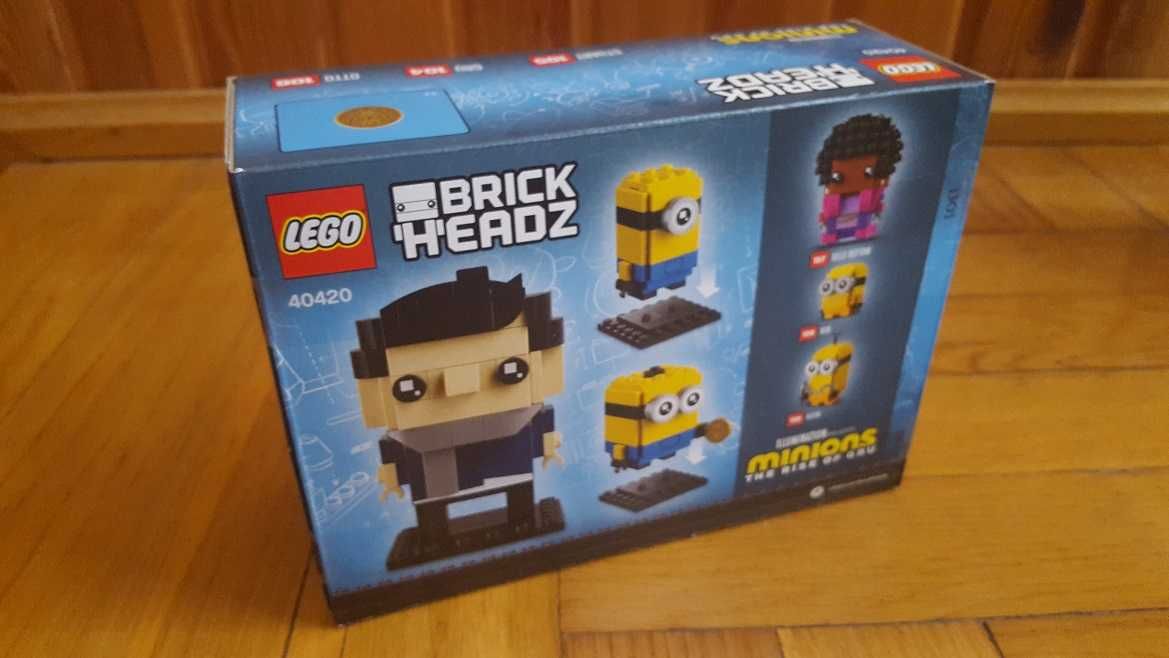 LEGO 40420 Minions Gru, Stuart i Otto z serii: Brickheadz NOWE