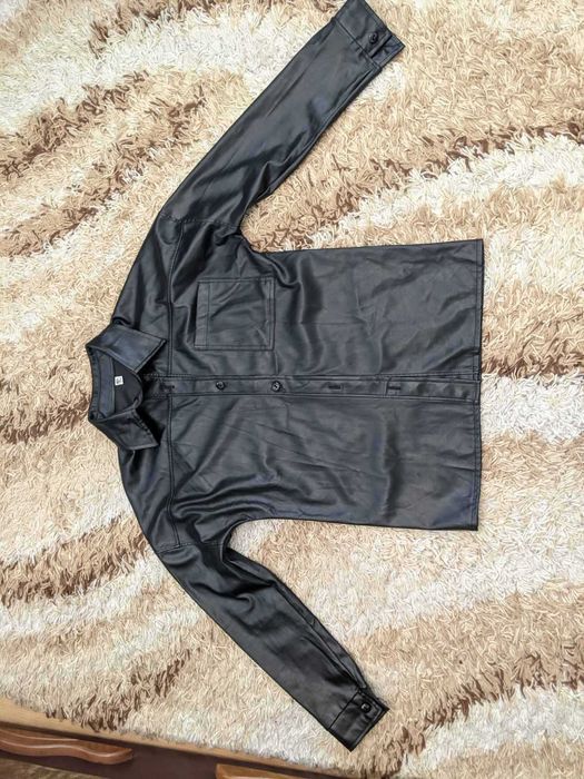 Шкіряна Сорочка Кожаная Рубашка S-M Унісекс Турція Якісна шкіра кожа