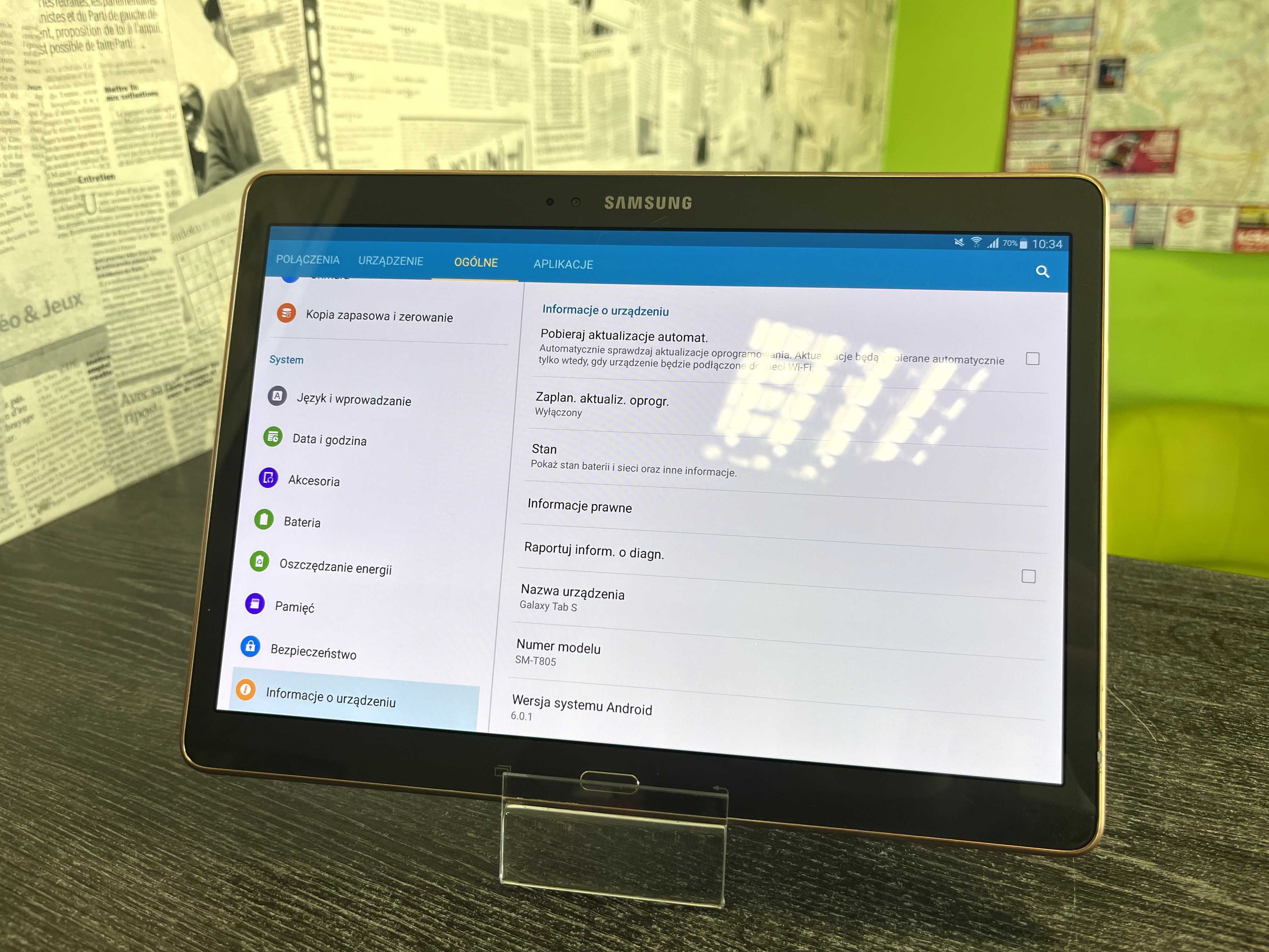 Samsung Galaxy Tab S SM-T805 – Tablet w pełni sprawny, dobry stan