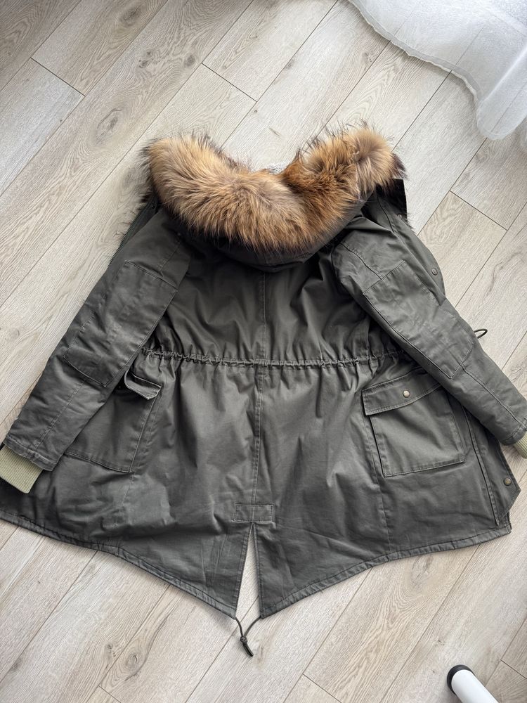 Parka z naturalnym futrem