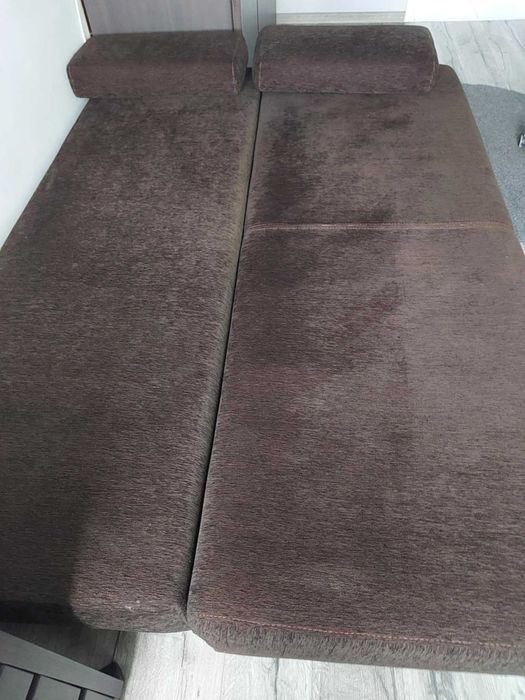 Sprzedam brązową kanapę, rozkładana, funkcja spania