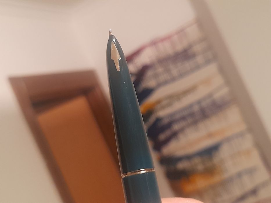Caneta tinteiro Parker 61 verde e ouro