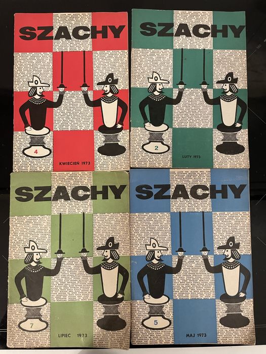 Szachy - miesięcznik - 4 numery z 1973