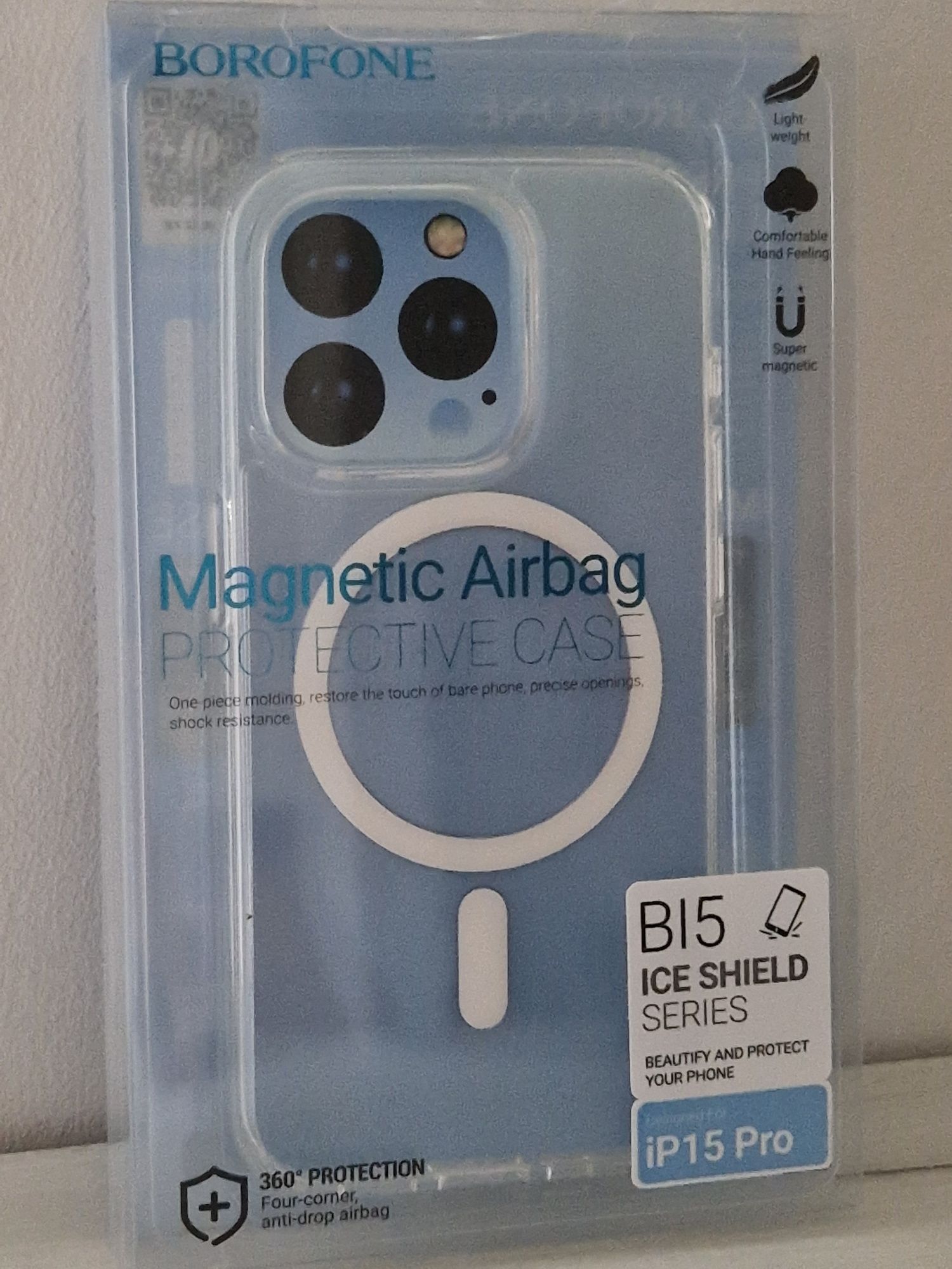 Borofone Etui BI5 Ice Shield Magnetic Iphone 15 Pro przezroczysty